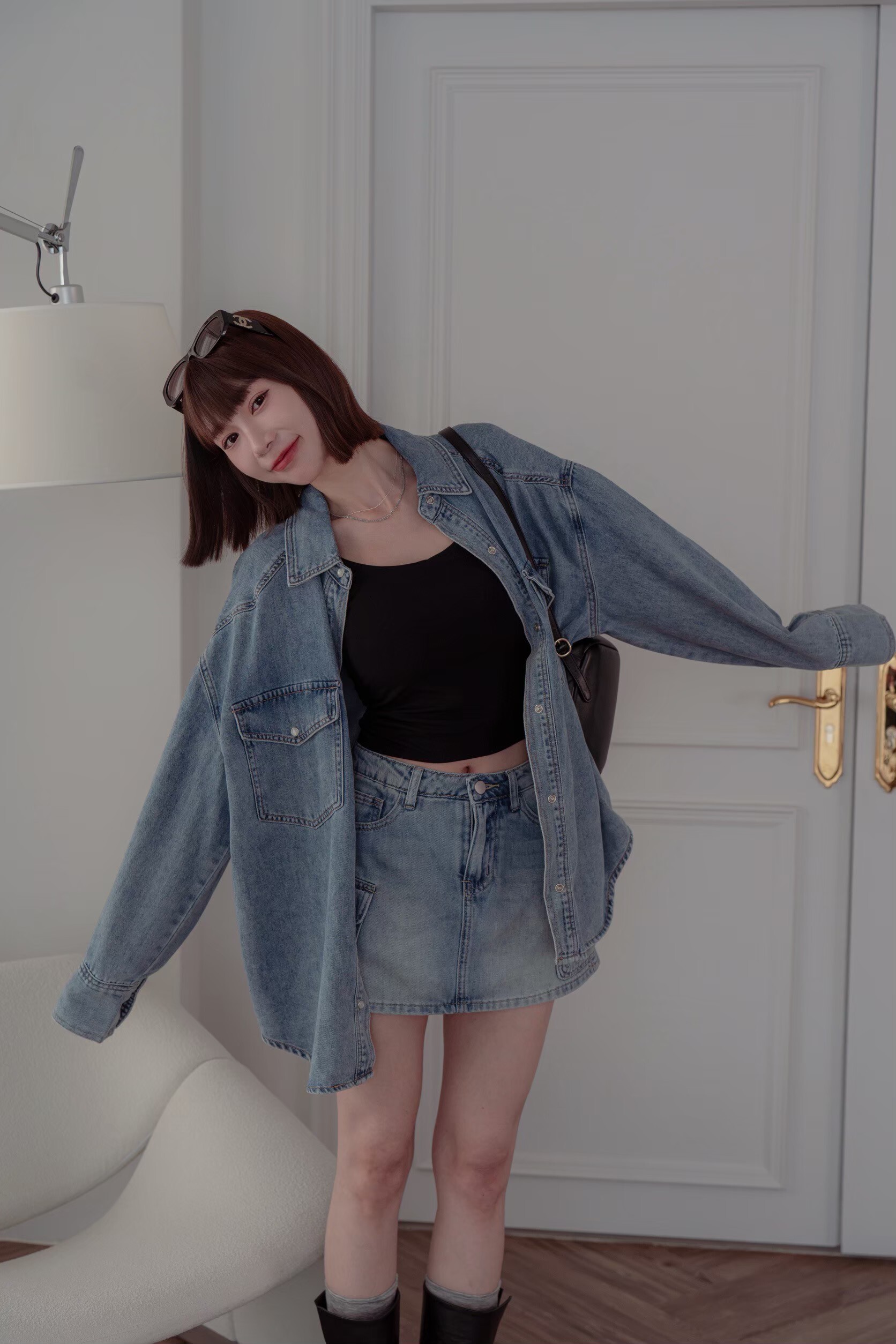 （現貨）#Y123 水洗軟料牛仔裙（S/M/L）