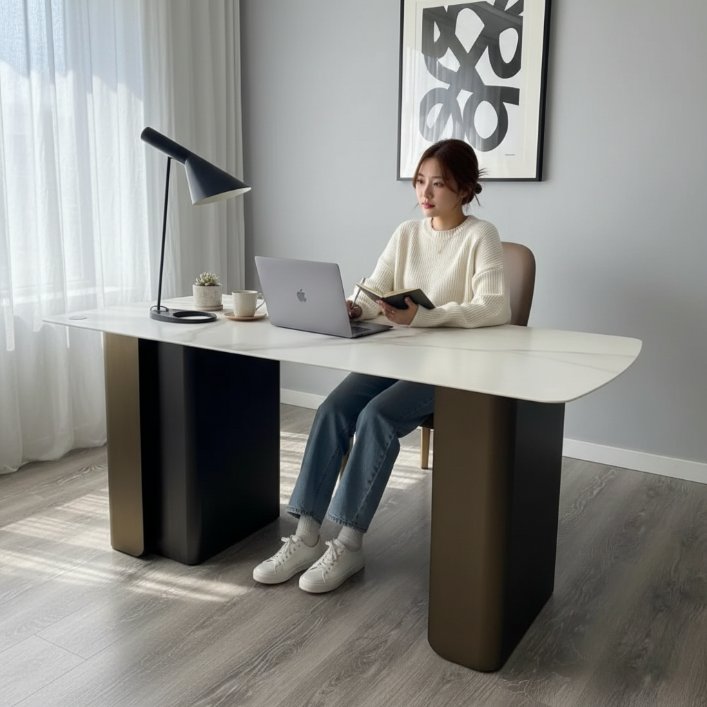 靡瑟 | 水雲紗 | 岩板大書桌