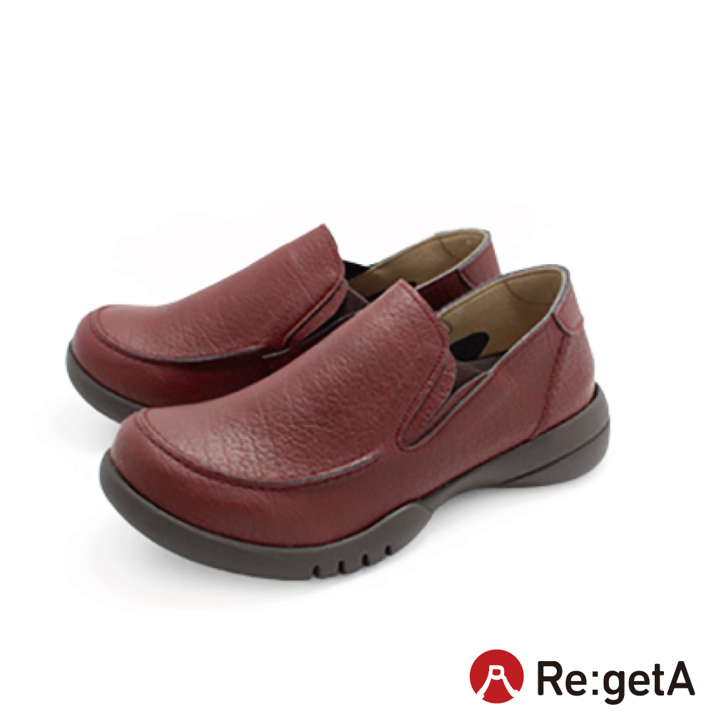 大阪樂步健康鞋 Re:getA 後跟可踩樂福鞋 R328 (RBR-磚紅色)