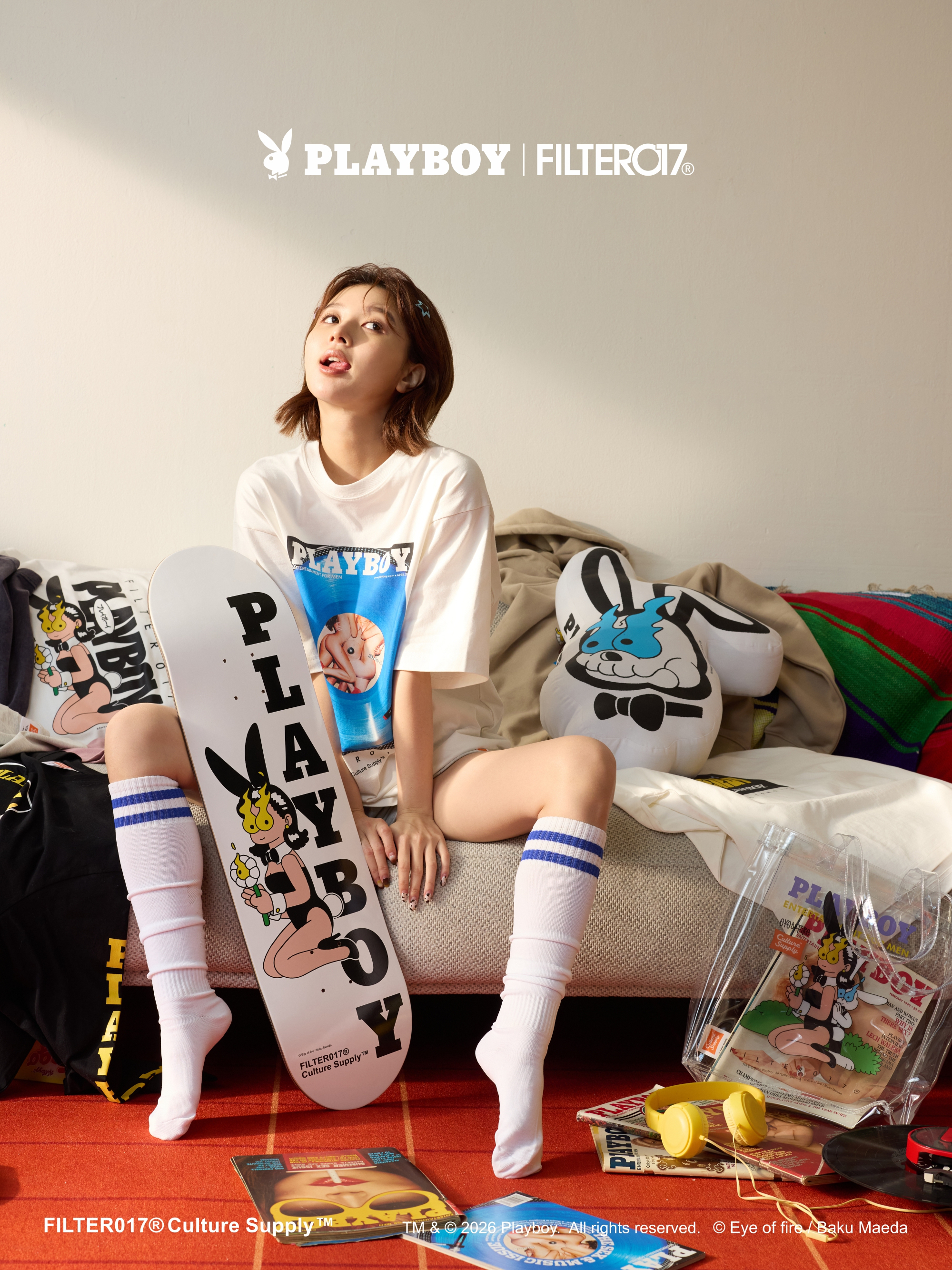 PLAYBOY X FILTER017® feat. Baku Maeda 8.0"Skateboard Deck / 8吋楓木滑板