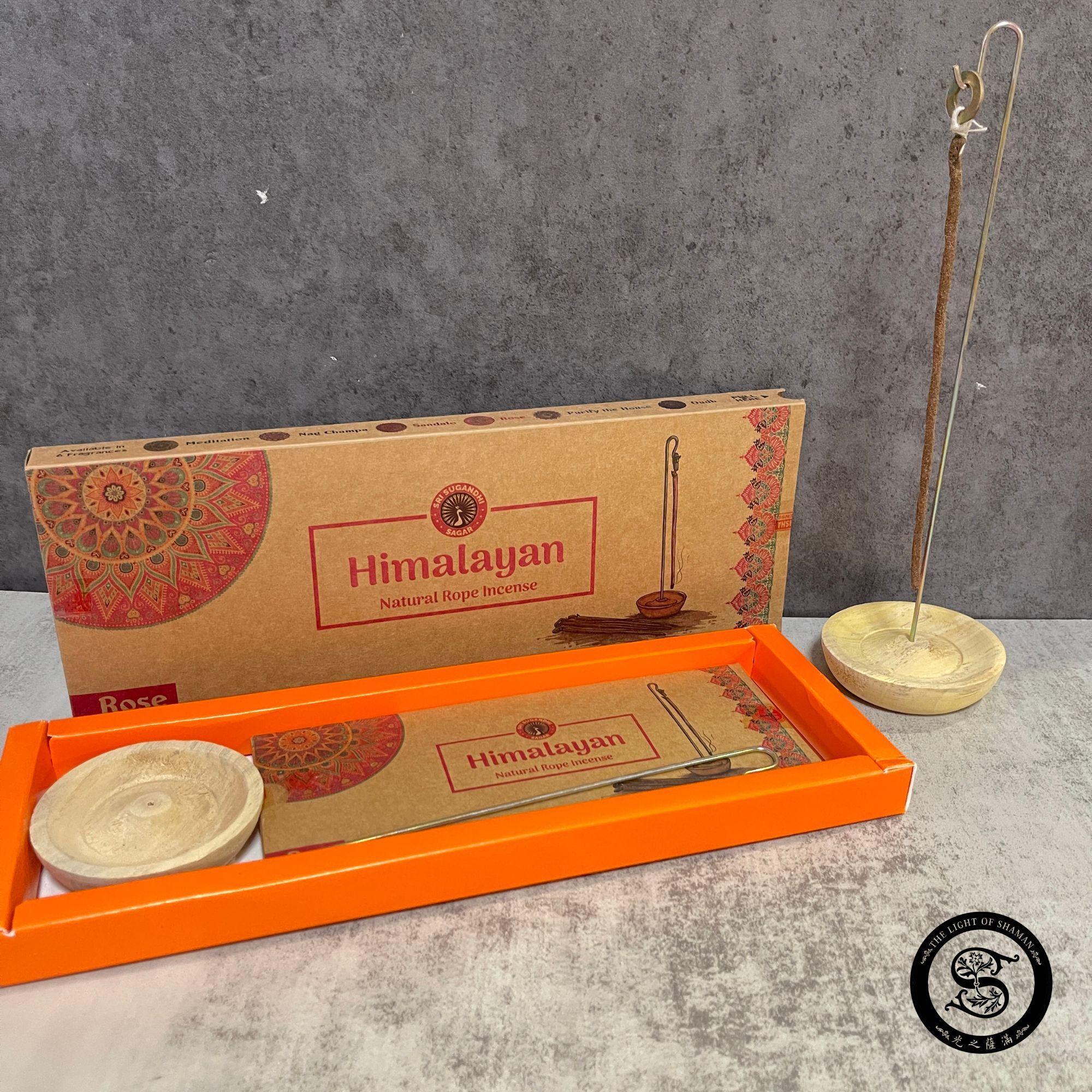 《喜馬拉雅玫瑰女神・女性能量繩香儀式組》Rose Himalayan Rope Incense Kit  - 光之薩滿