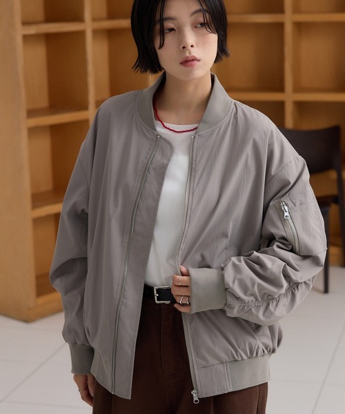 <情侶1+1> 日本 MONO-MART 寬鬆 防潑水 尼龍 MA-1 四色