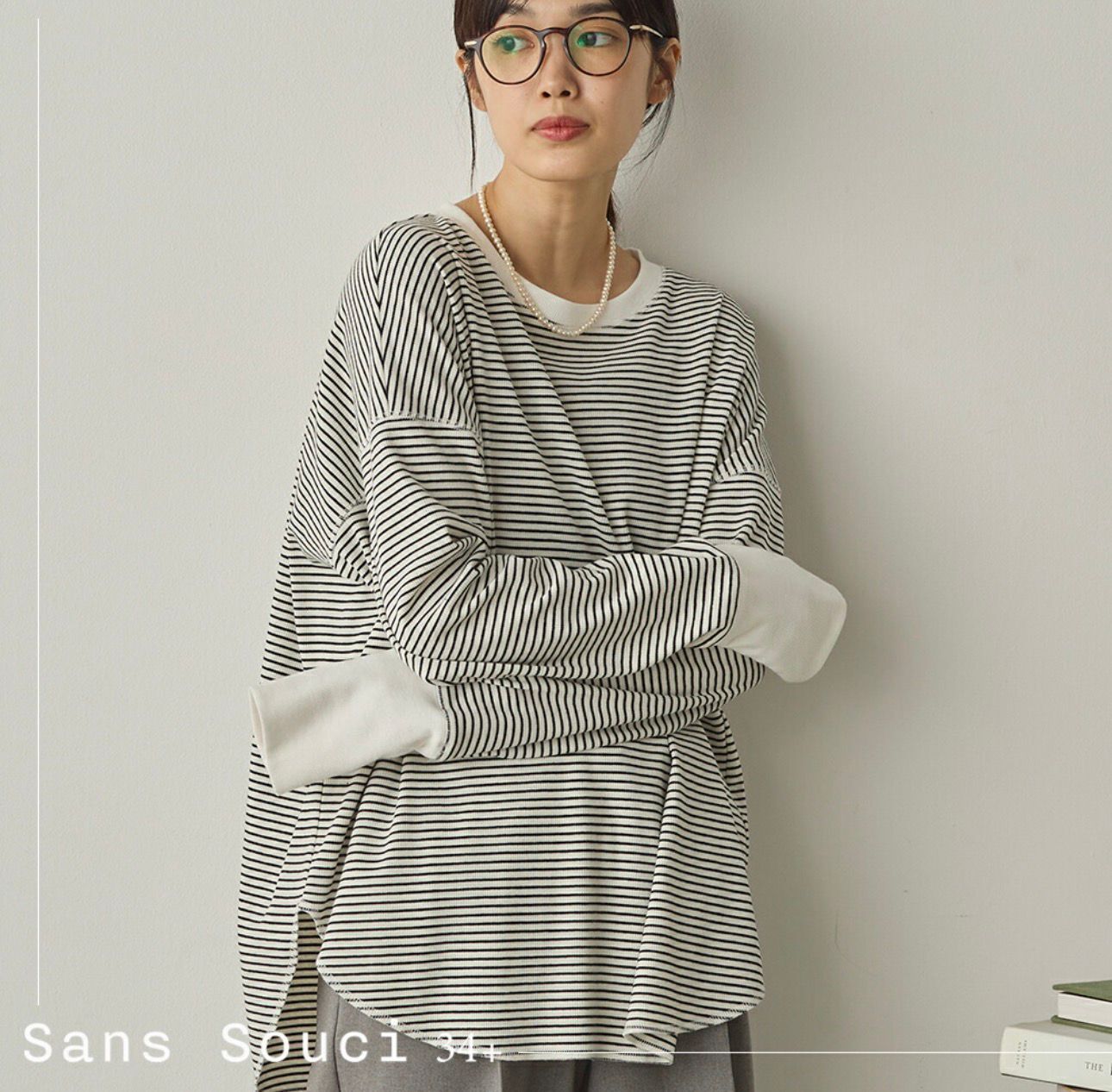 【預購】JN012903 Sans Souci 圓弧下擺寬鬆上衣