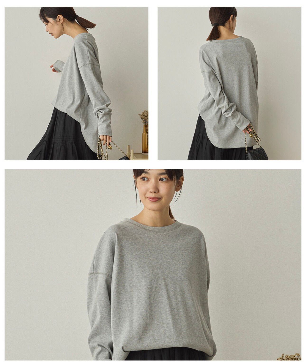 【預購】JN012903 Sans Souci 圓弧下擺寬鬆上衣