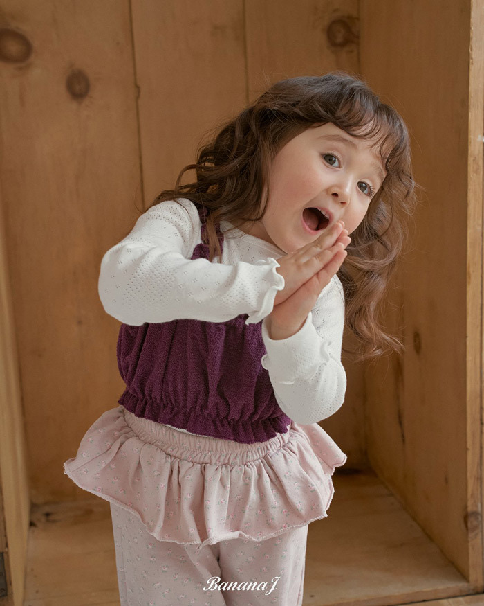 正韓春Bananaj 兩色花邊碎花褲