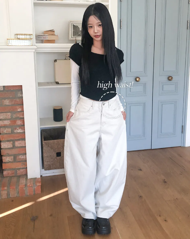 春季預訂｜後扣 Kangol 寬大燈籠褲