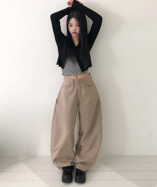 春季預訂｜後扣 Kangol 寬大燈籠褲