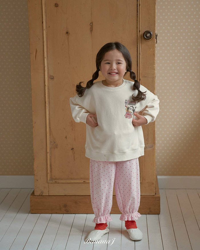 正韓春Bananaj 三色波點縮腳運動褲