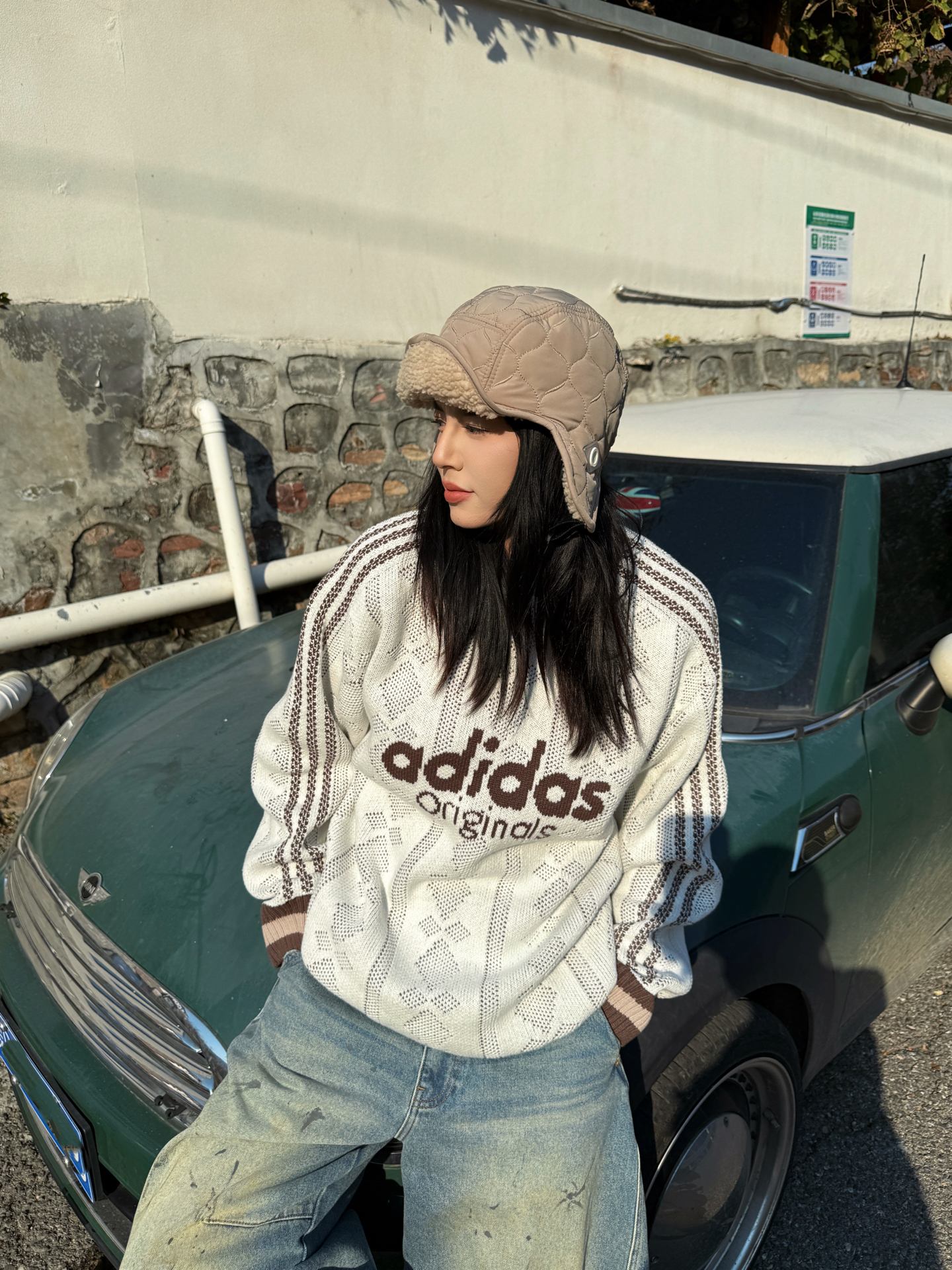 代購- FREE RABBITⅡ 冬季加厚羊羔毛雙面戴護耳帽 戶外滑雪騎車保暖帽 男女同款情侶款  24TRA25796