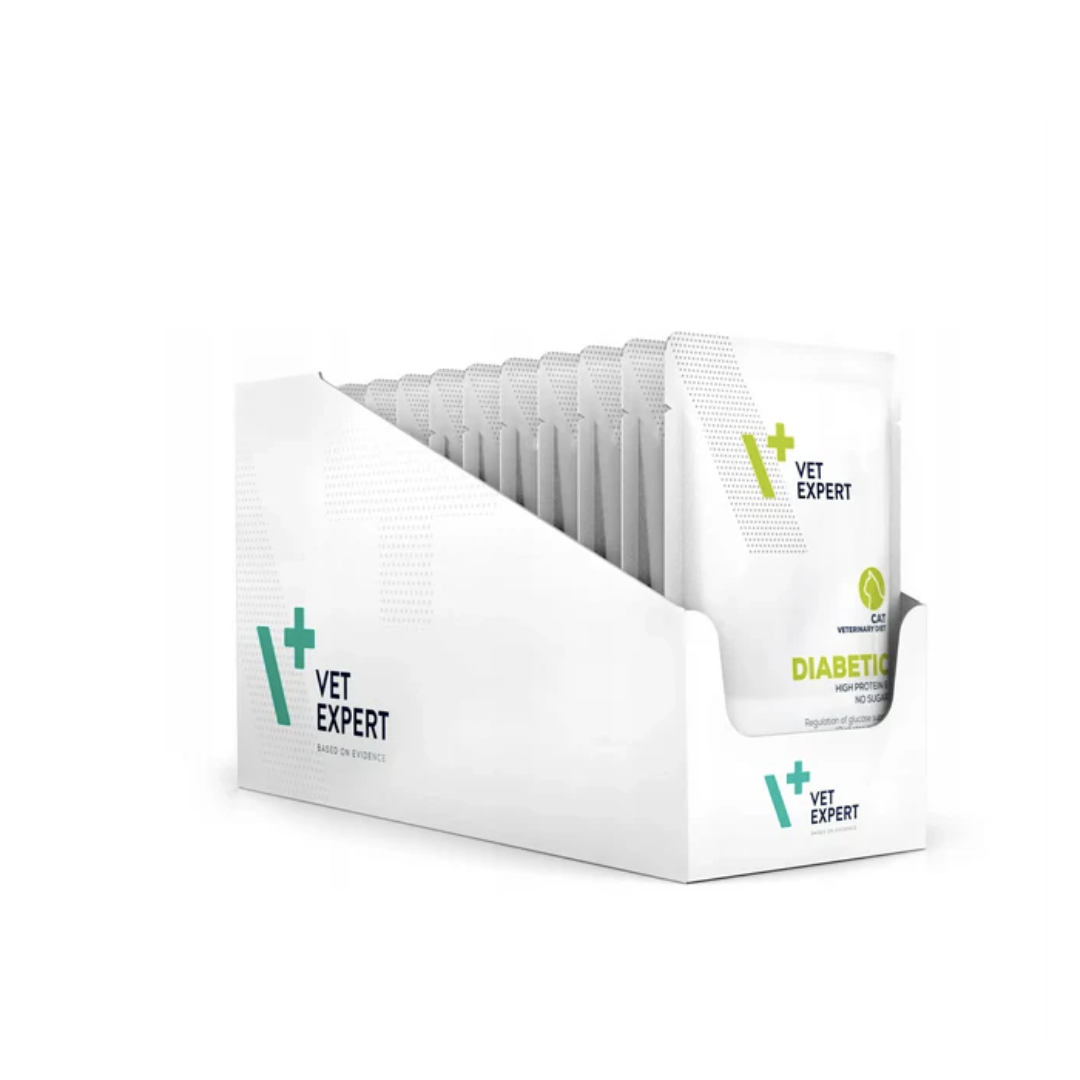 Vet Expert - 成貓糖尿病處方袋裝濕糧 100克 x 12 包