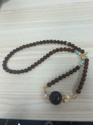 YY2611  DIY877紫蜜变色龙银锁骨链