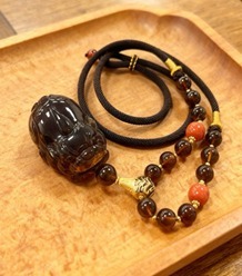 YY2614   DIY878紫蜜貔貅925银吊坠