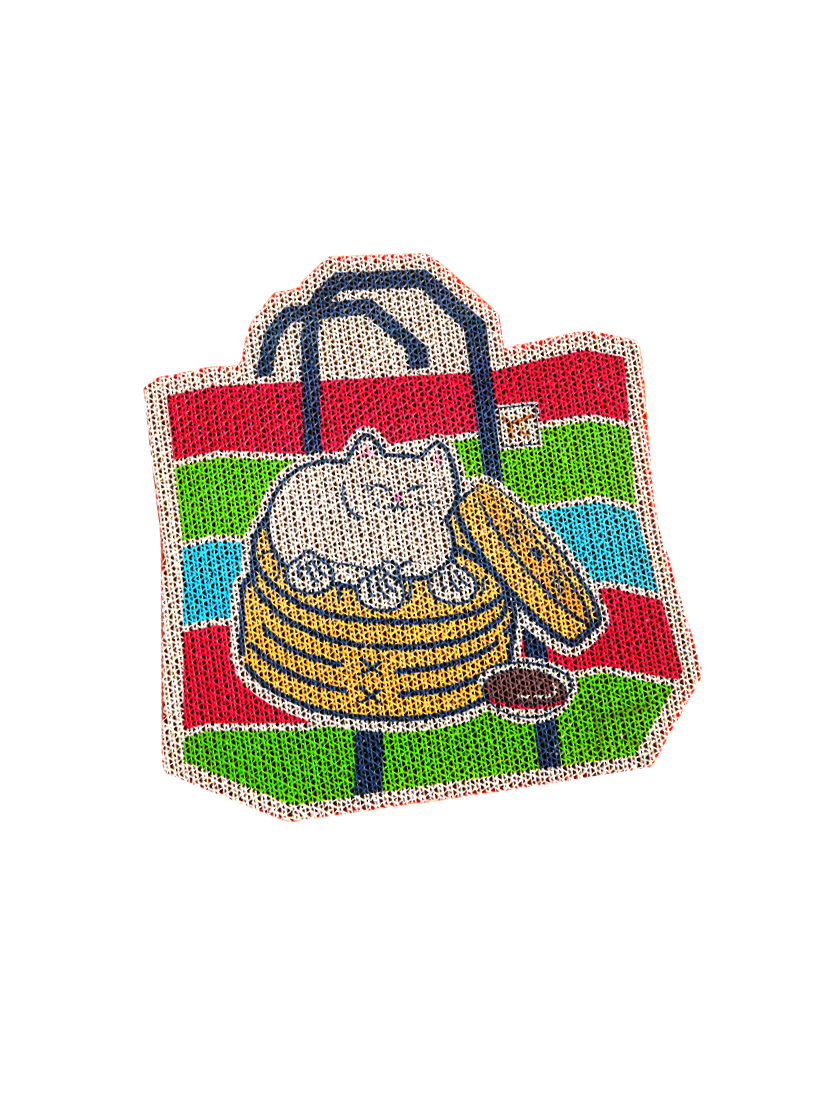 厚呷小吃雙面貓抓板-小籠包