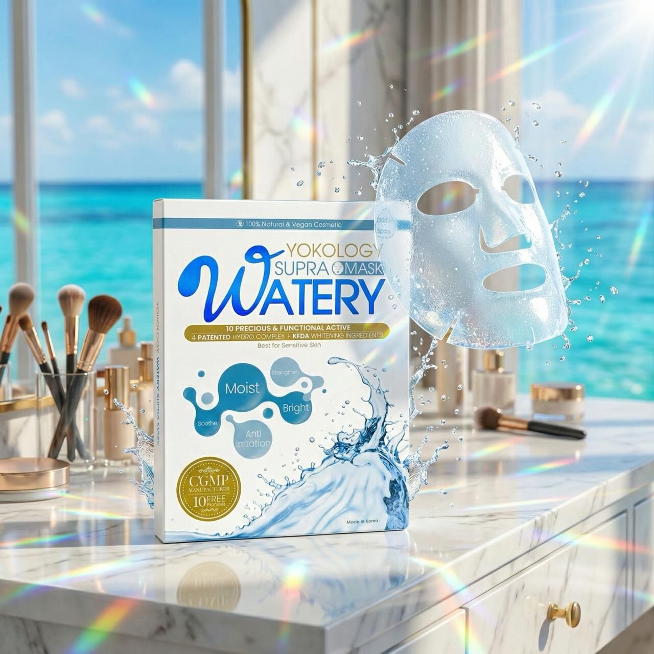 韓國cGMP藥妝廠高規格‧YOKOLOGY超爆水嫩白魔法面膜  Supra Watery Mask（30ml x 5片裝）