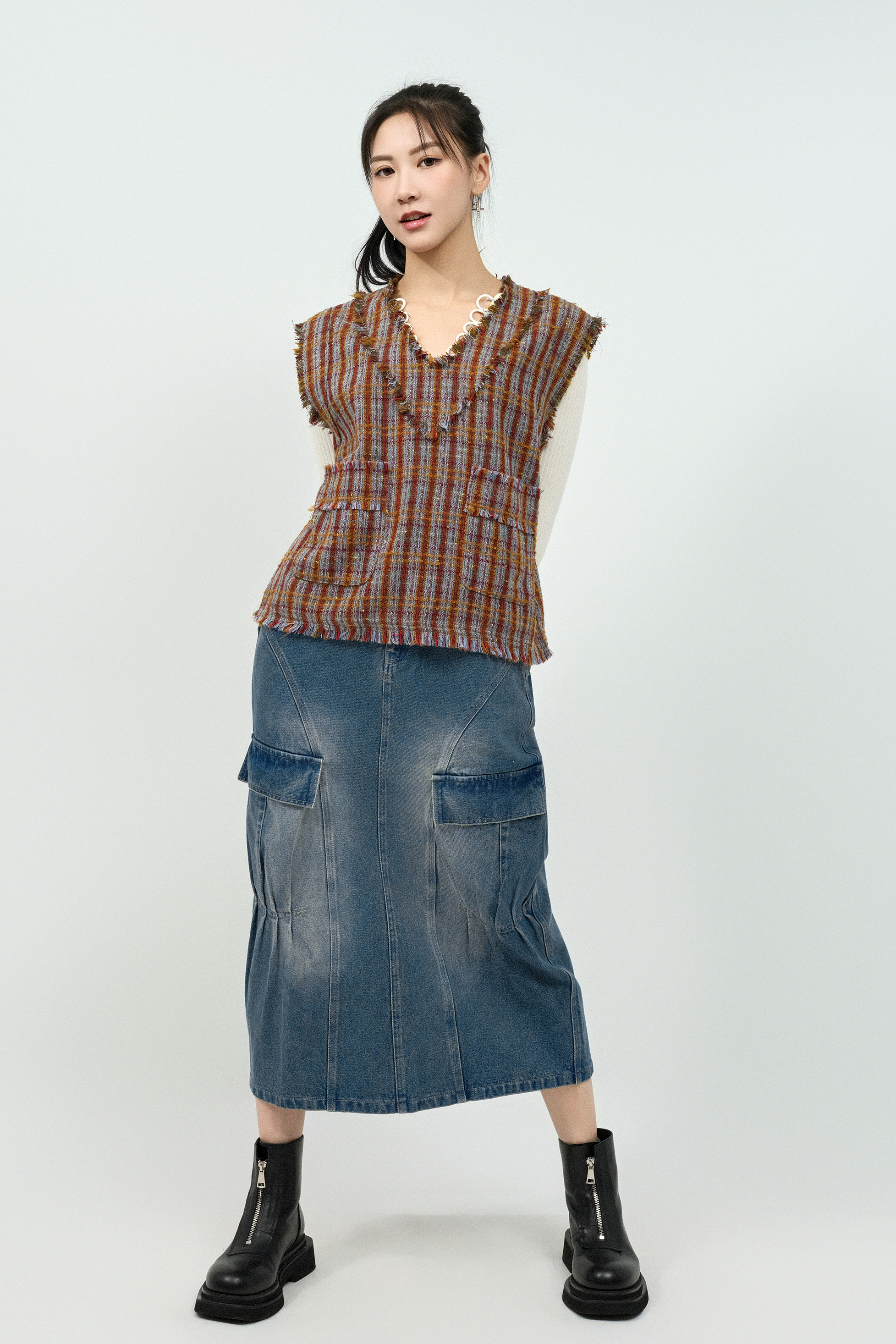 FW25_0350（背心＋上衣＋半截裙）