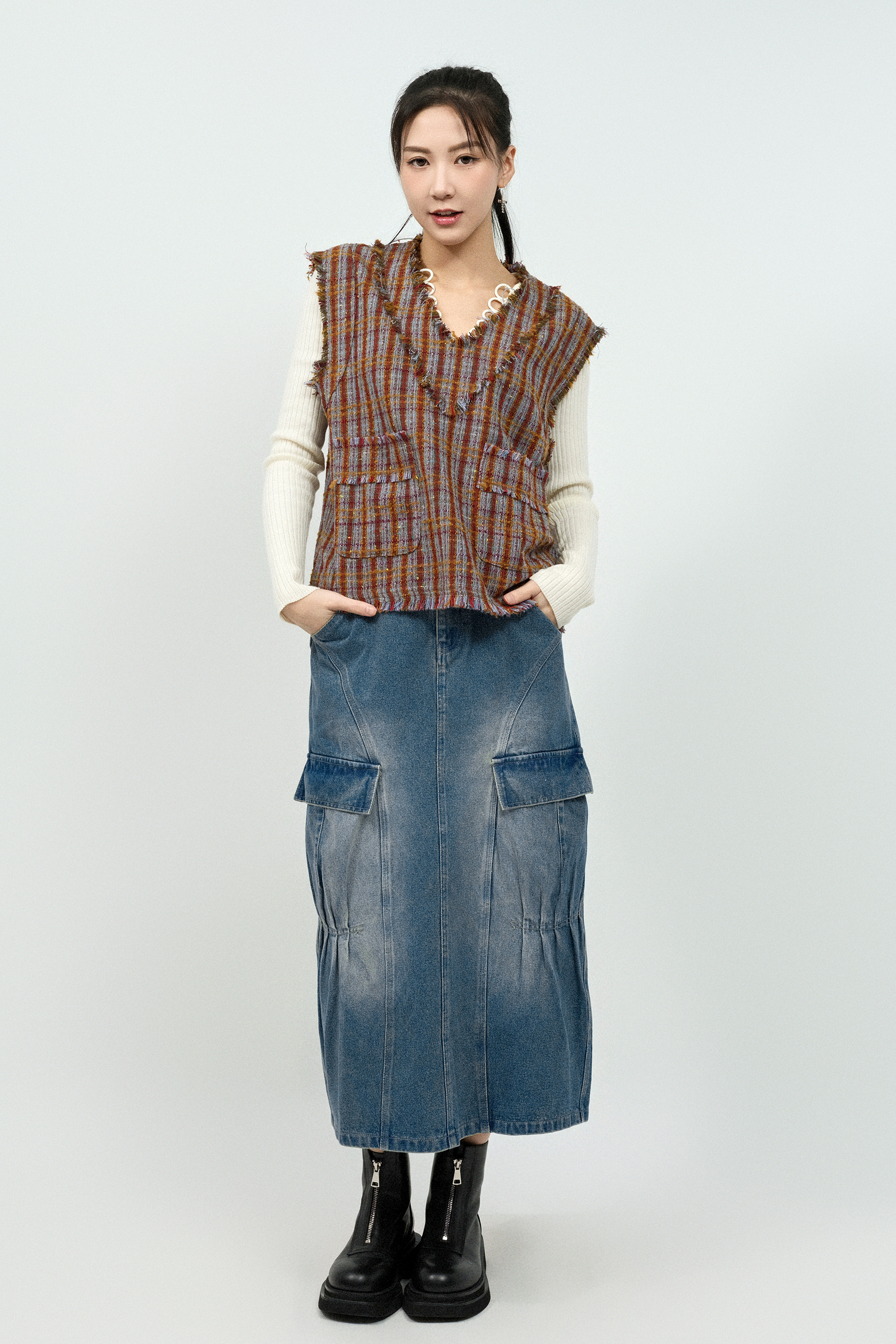 FW25_0350（背心＋上衣＋半截裙）