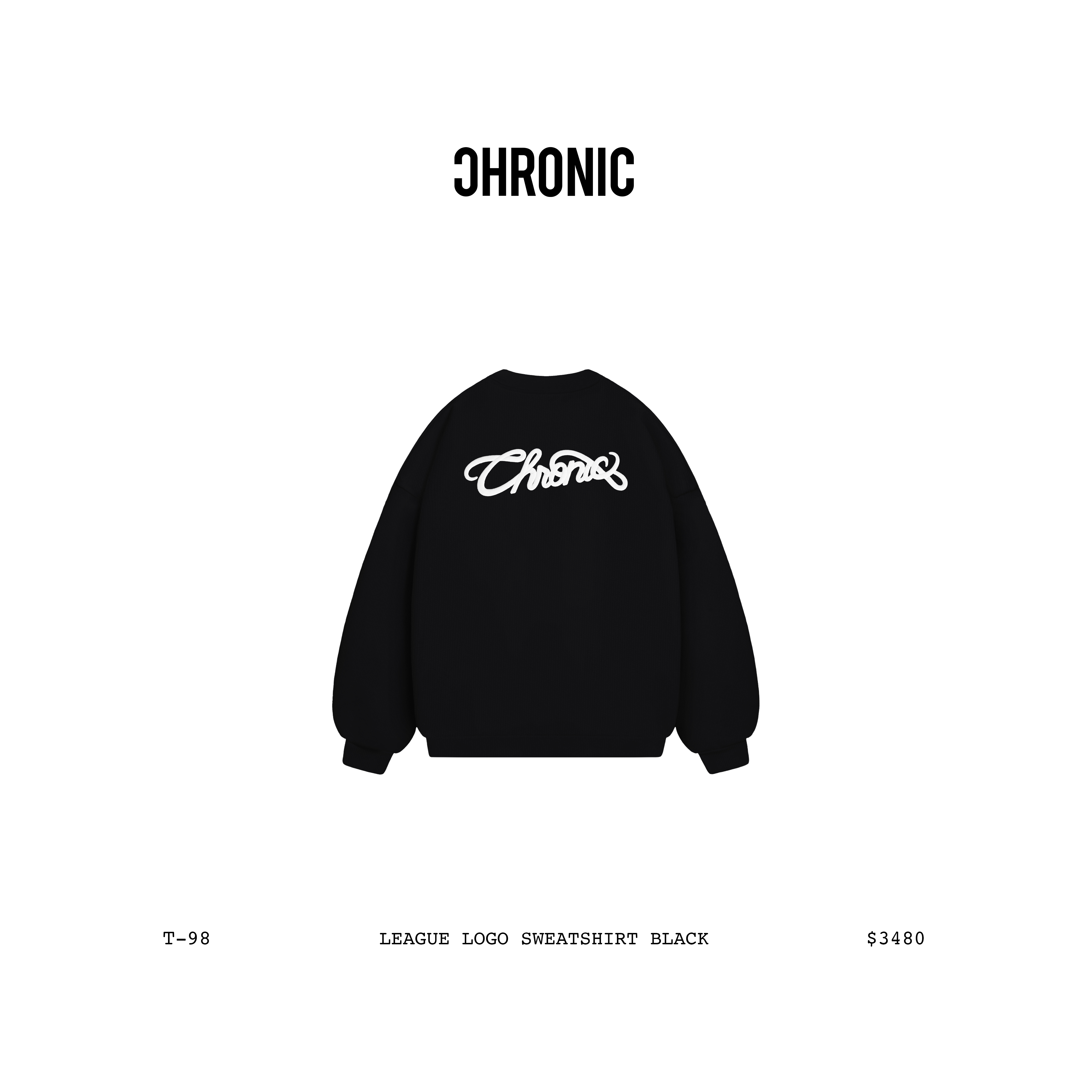 LEAGUE LOGO SWEATSHIRT BLACK / T-98