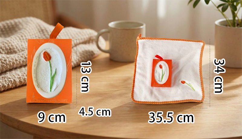 鬱金香珊瑚絨毛巾禮盒裝 R105