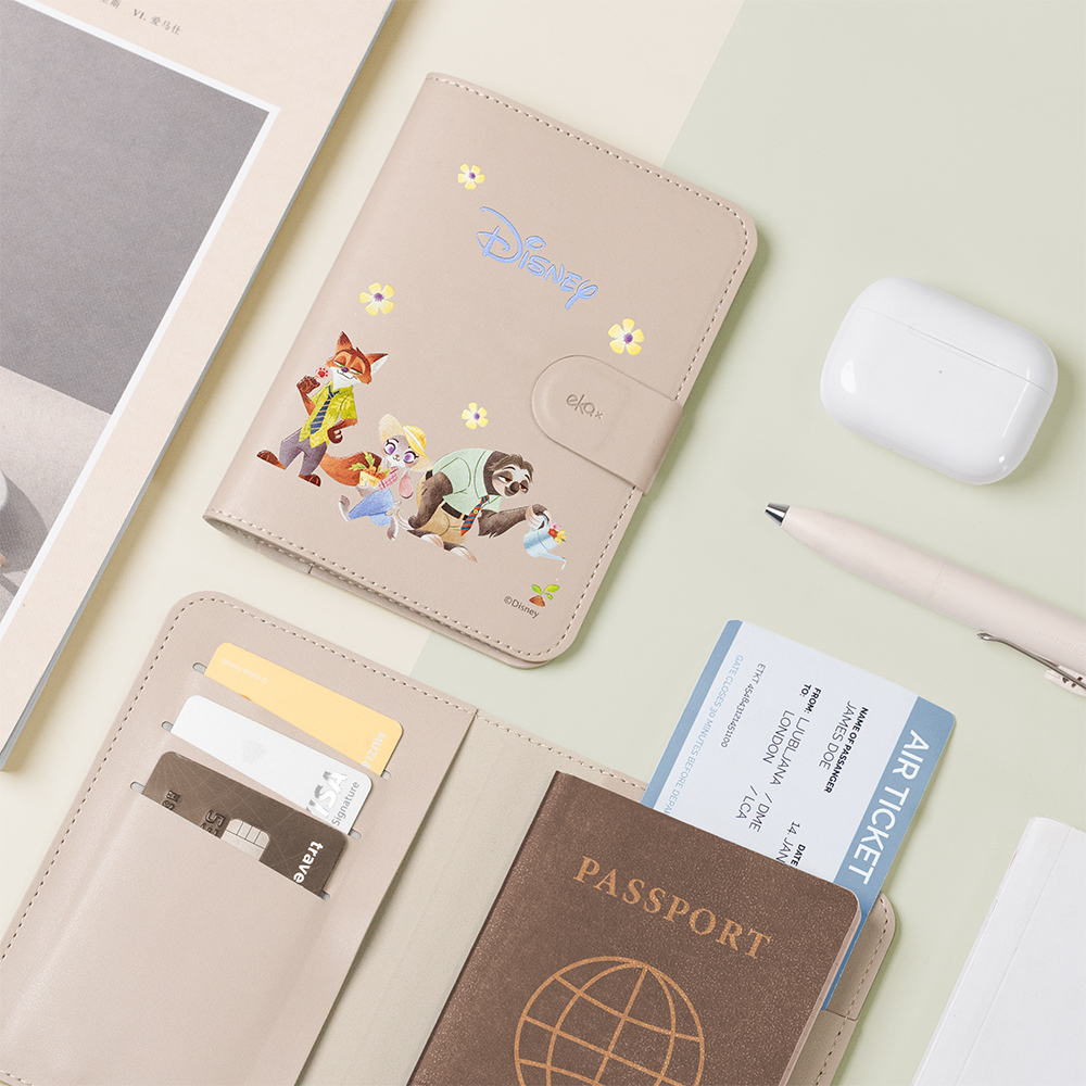 買旅遊四件組✈️送造型磁鐵組✨ 旅遊配件四件組 - 動物方城市【正版授權】(行李束帶+行李吊牌+護照套+行李掛環)