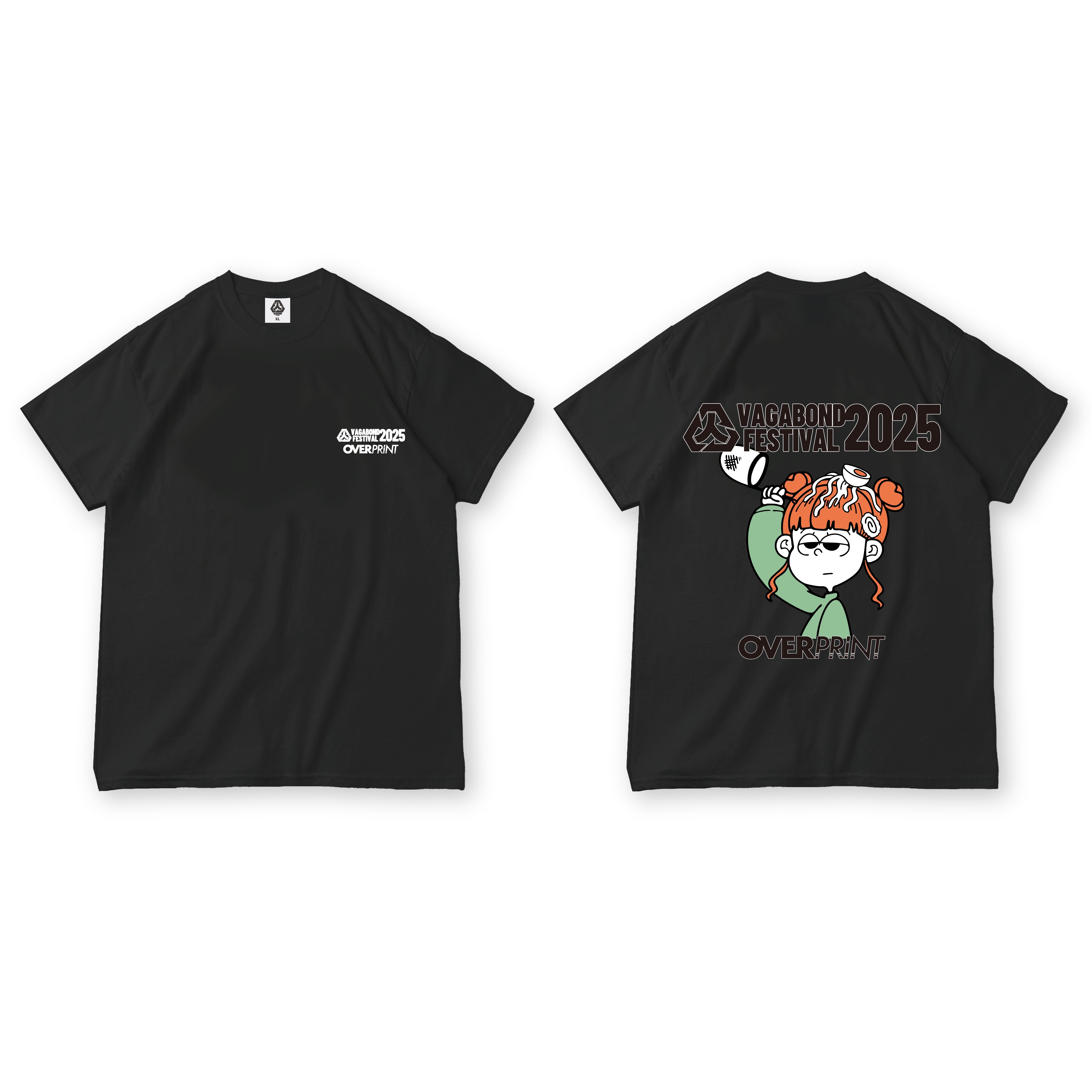 2025 浪人祭 X Overprint 擔仔麵 T-shirt（黑/白）