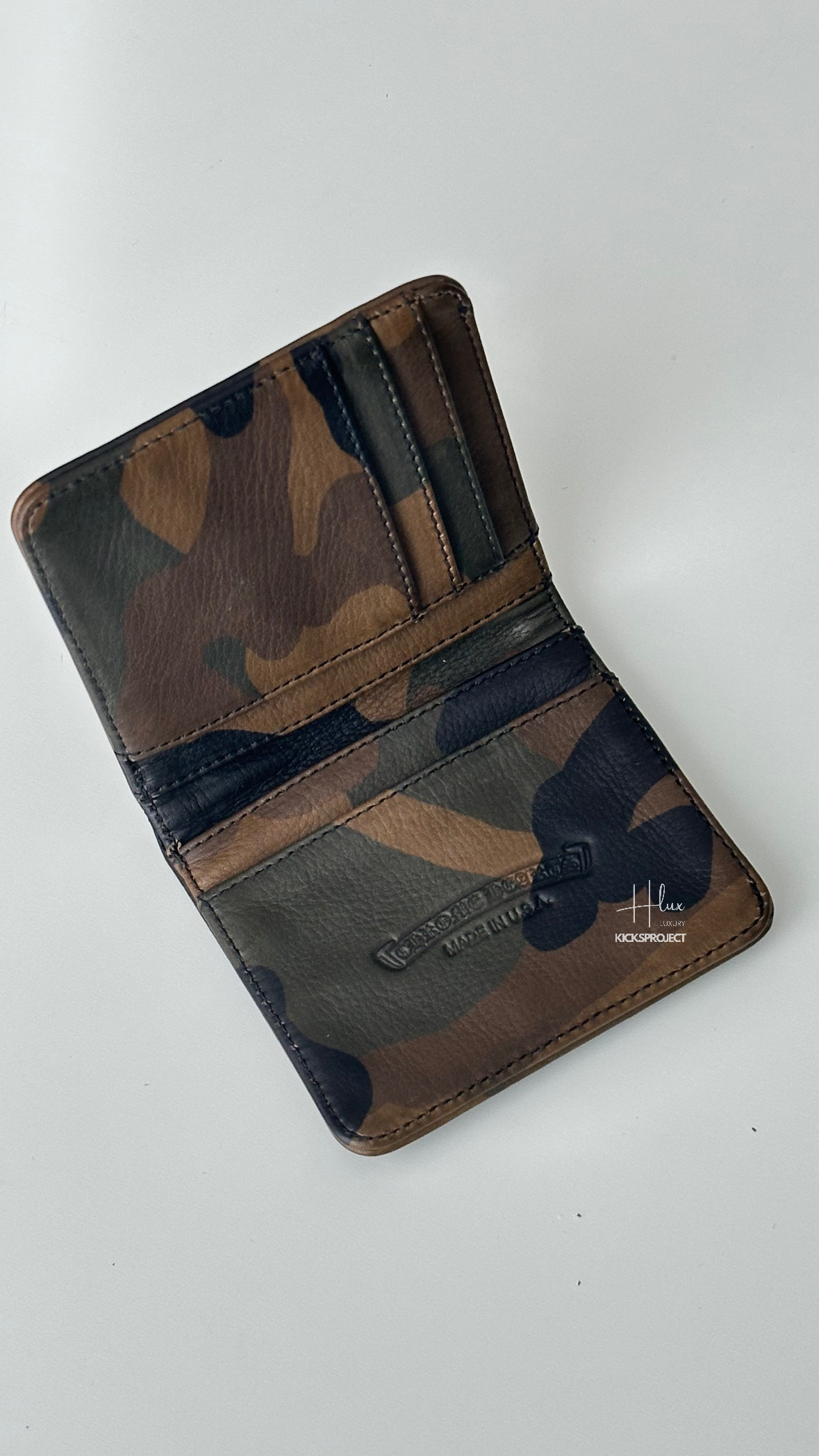 Chrome hearts tank camo card wallet