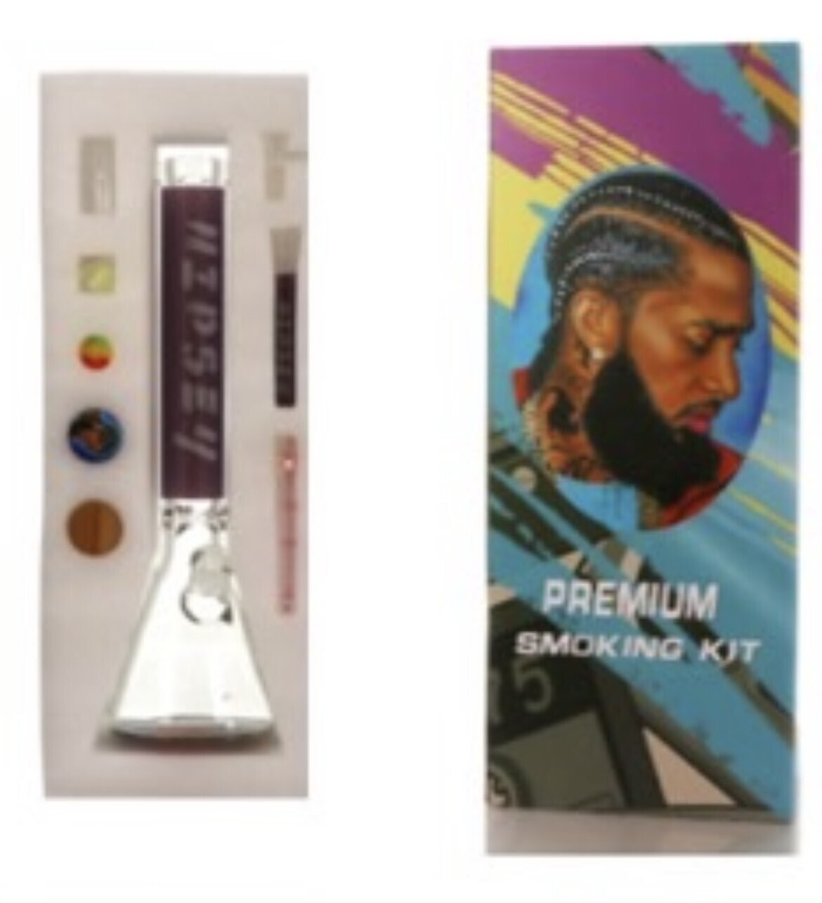 Nipsey Hussle Smoking Kit 煙具捆綁包｜Beaker Glass Bong 燒杯水煙壺 WP-0415 NP-ST