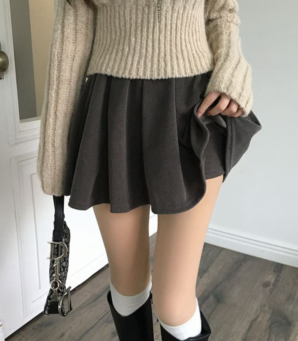 傘折內安全褲短裙