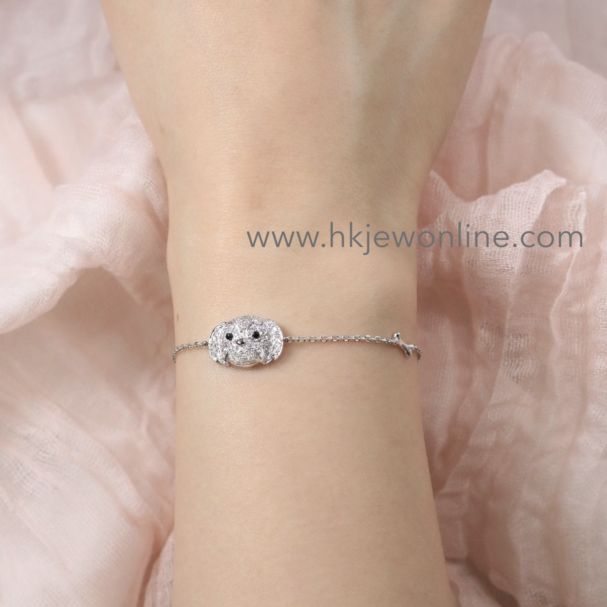 18K White Gold Diamond Shih Tze Collection  (Bracelet /Earrings / Ring & Pendant 2 in 1)