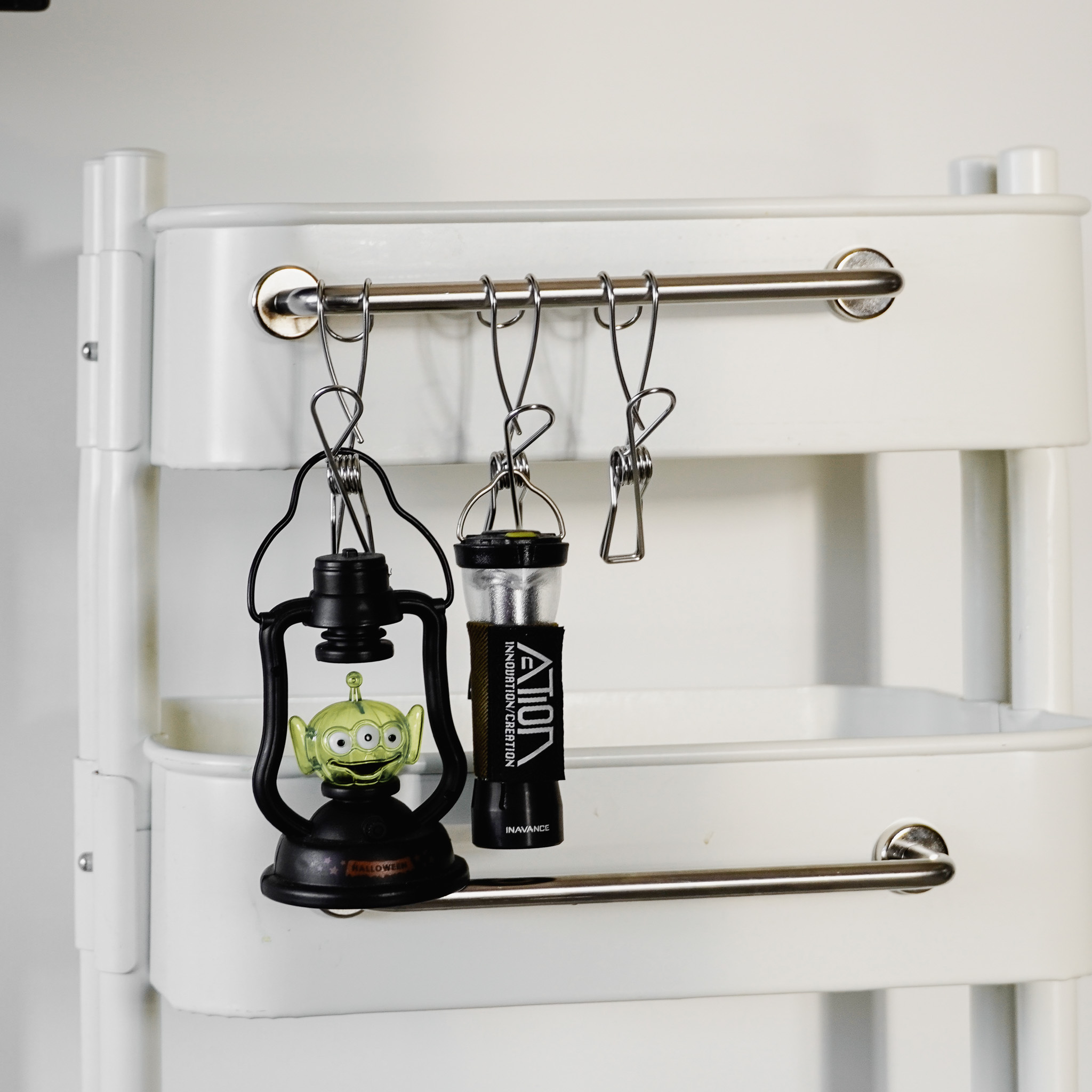 不鏽鋼磁吸收納桿掛勾夾組