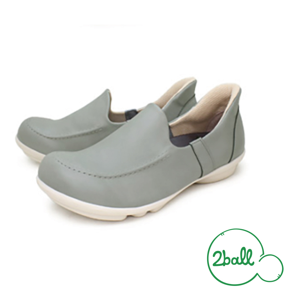 大阪樂步健康鞋 2ball 套入式秒穿鞋輕量樂福鞋-女TB502(GBL-灰藍色)