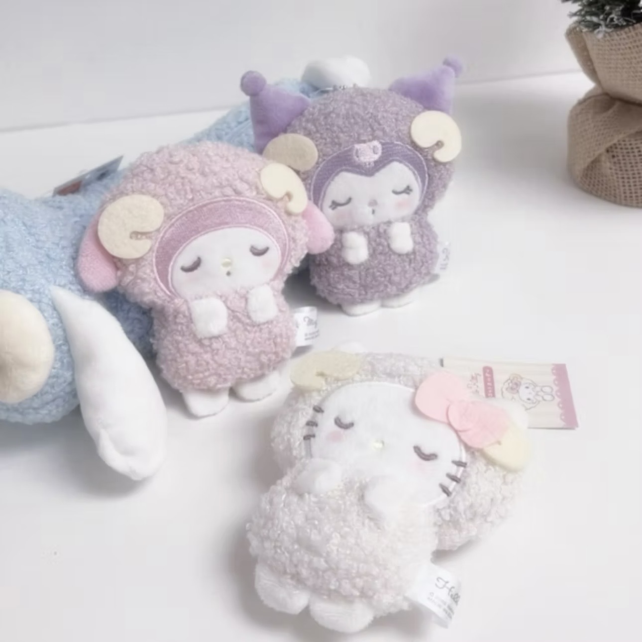 SANRIO 三麗鷗 晚安系列 小羊毛 毛絨 吊飾