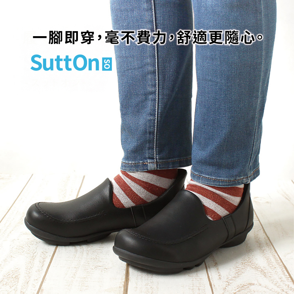 大阪樂步健康鞋 2ball 套入式秒穿鞋輕量樂福鞋-女TB502(BLKxBLK-純黑色)