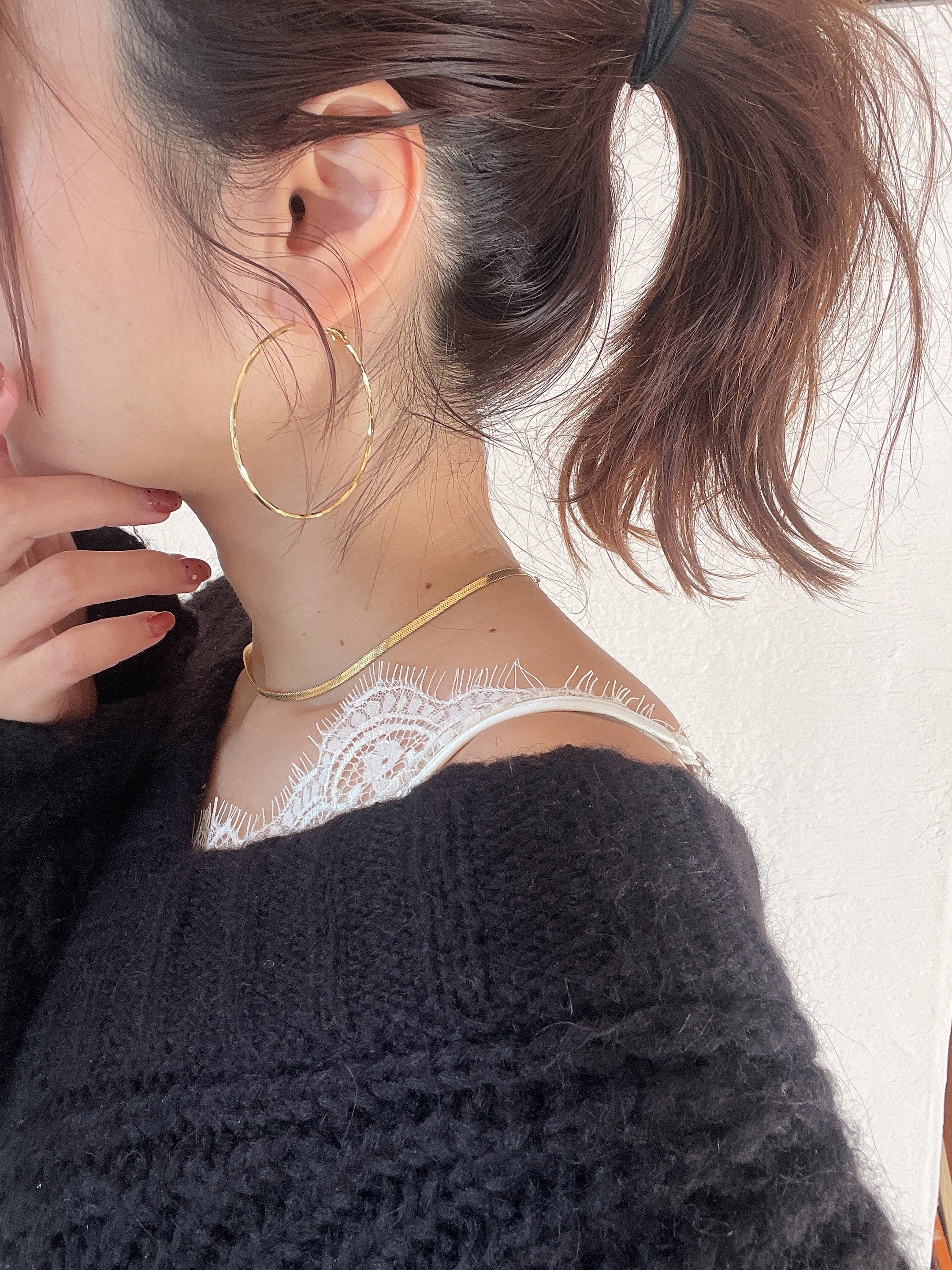 twist circle hoop pierce