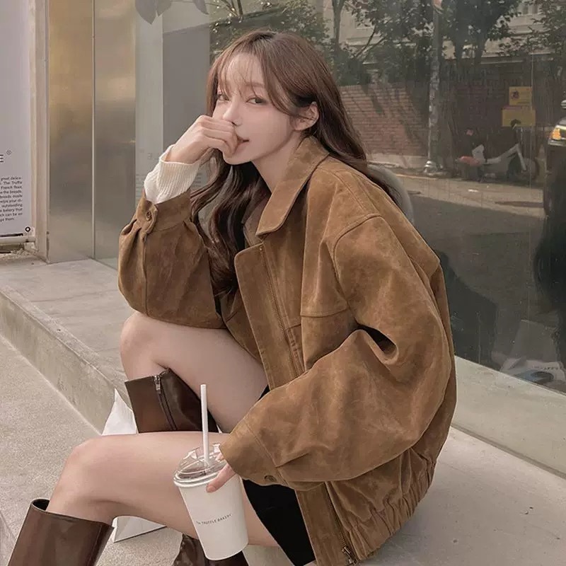 新年限定 回饋系列🧧 Tofino suede overfit zip up blouson