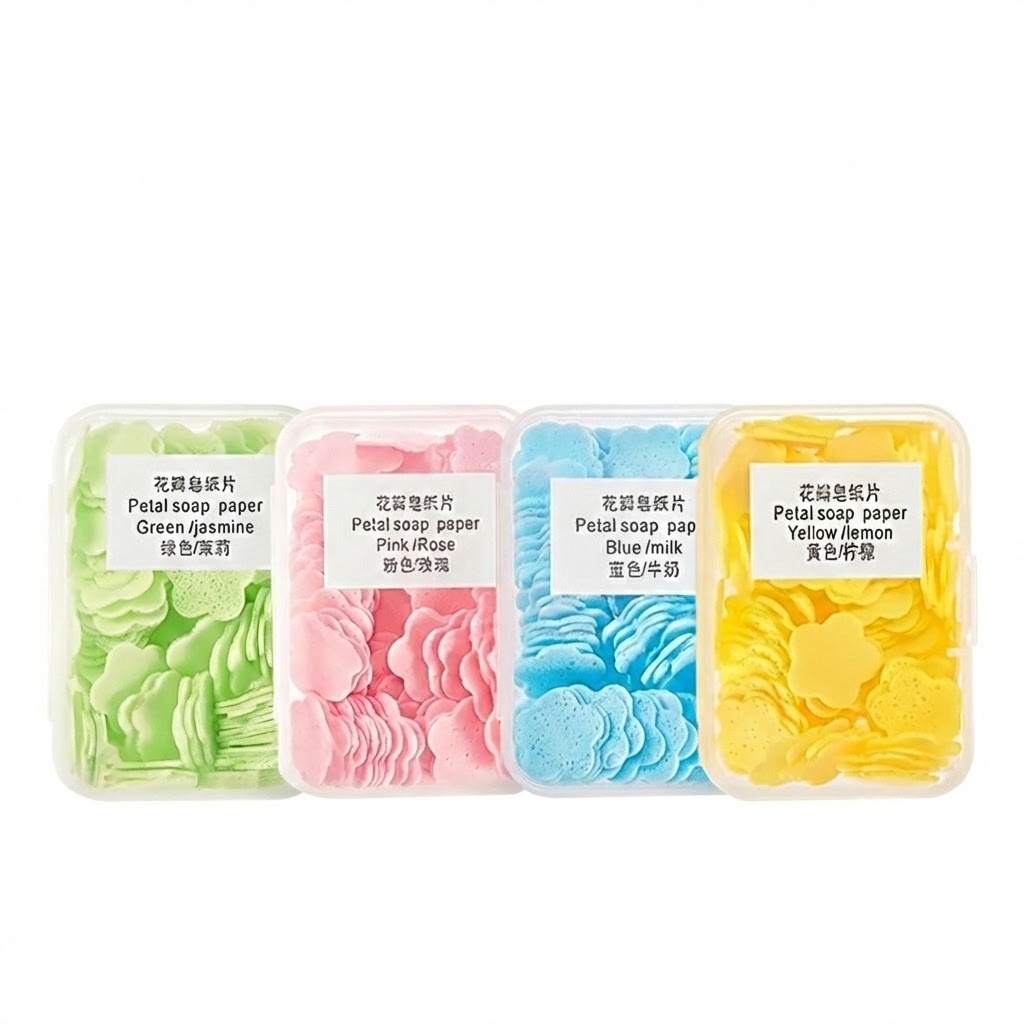 可攜式花瓣香皂片 香皂 一次性香皂紙 旅行用 洗手清潔片