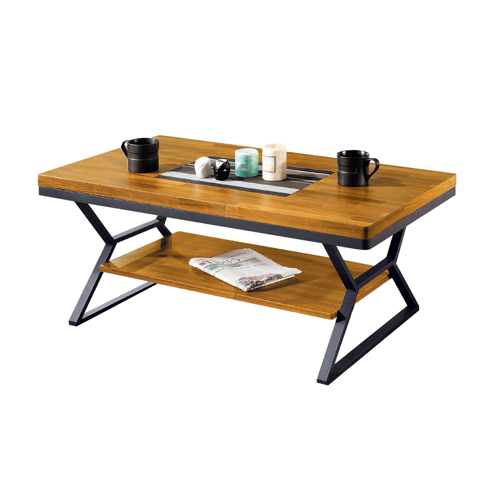 柏蒂家居-庫珀工業風3.6尺大茶几