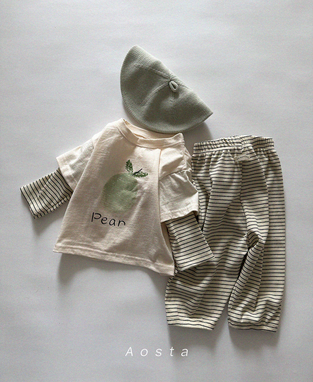 晨光散步條紋長褲