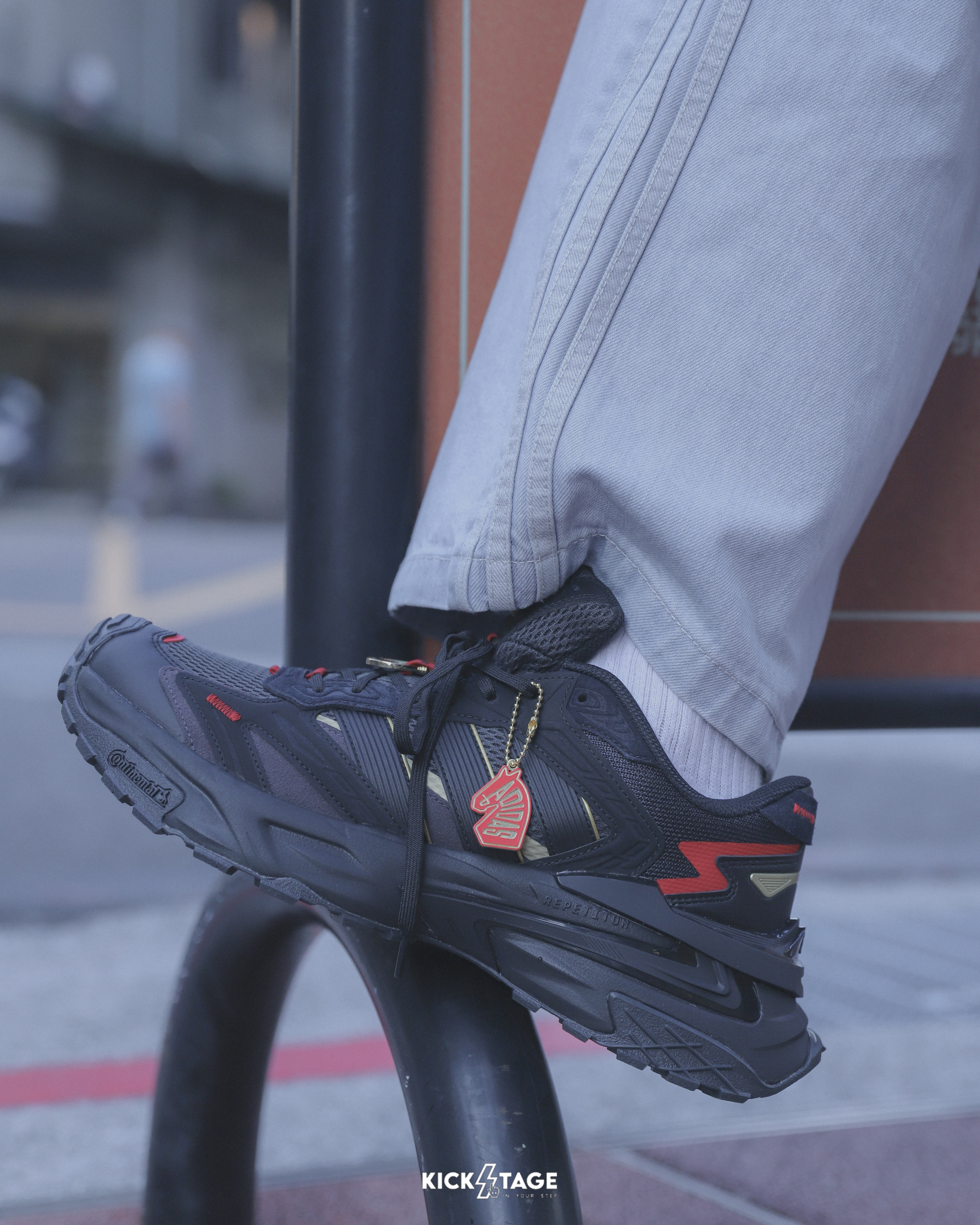 男女鞋 ADIDAS CNY X XLG STORM EDGE 黑色 馬年 新年 吊飾 網眼 輕量 運動 老爹鞋 休閒鞋【KI1856】