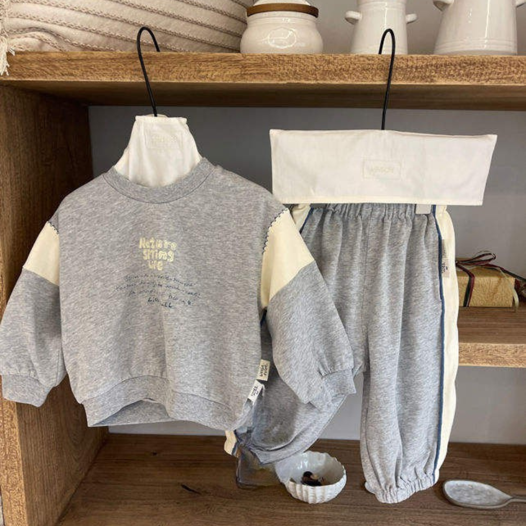 26春 圓領拼色套裝