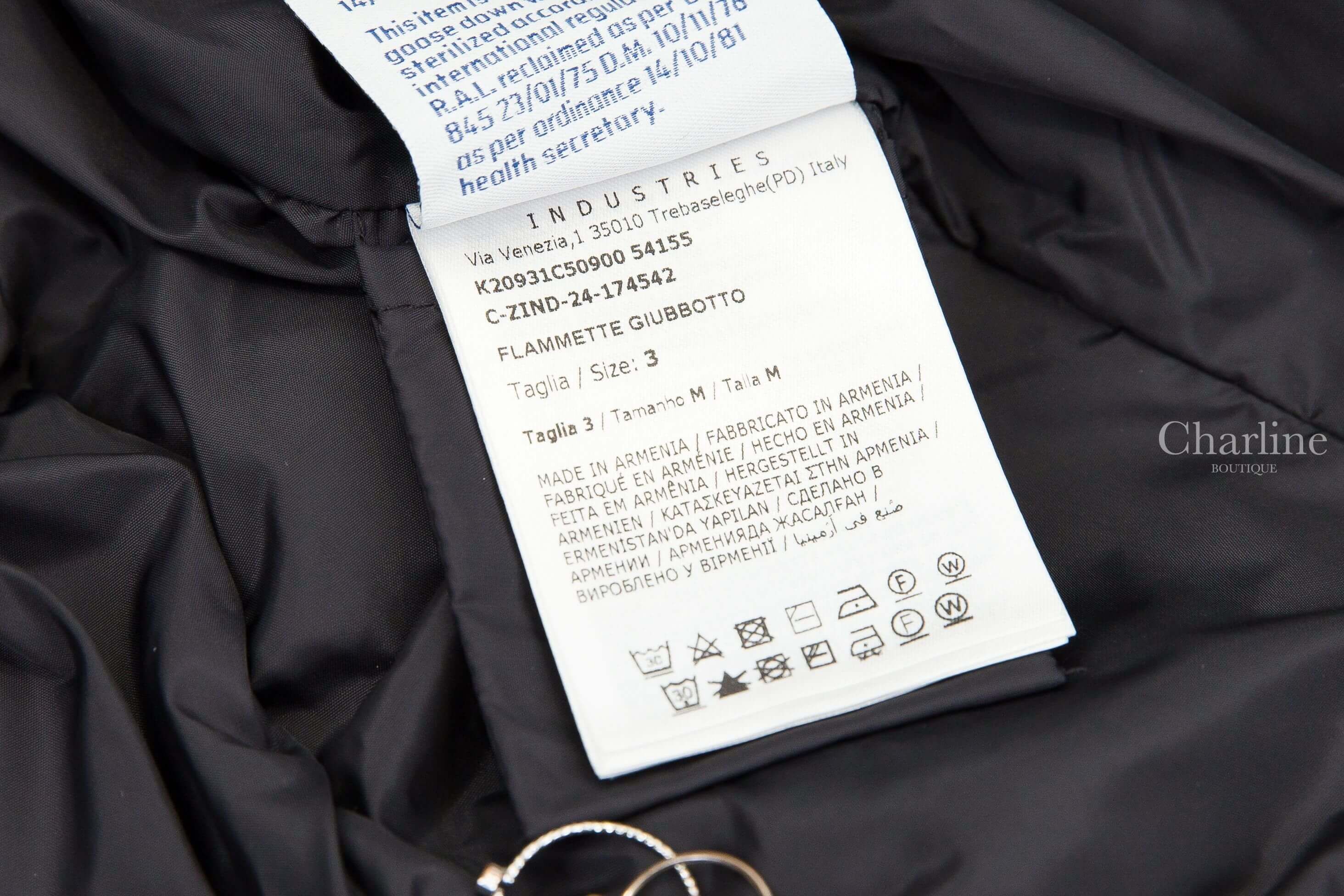 Moncler Flammette Hooded Long Down Jacket 黑色長版收腰連帽拉鍊輕羽絨外套-Charline Boutique 精品代購
