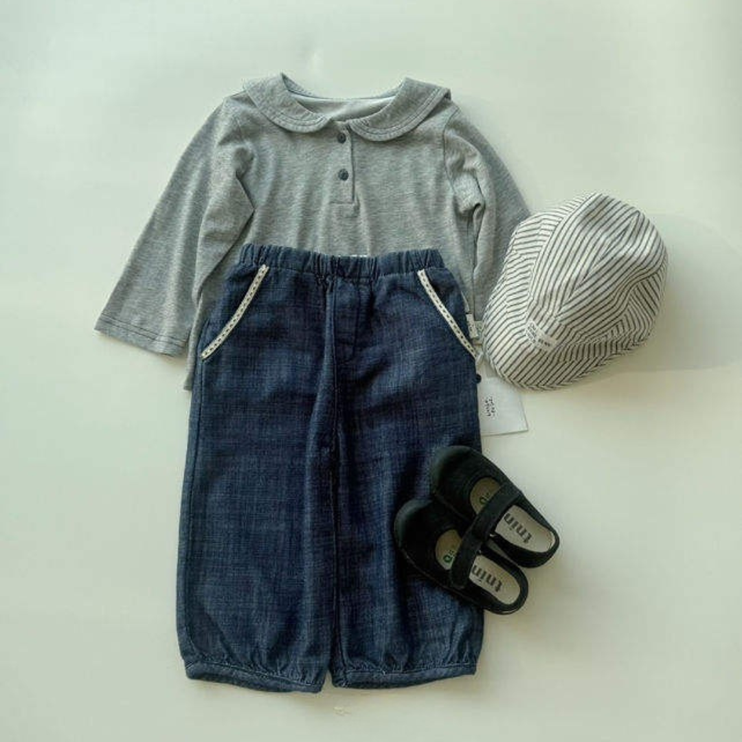 26春 深藍束口牛仔褲