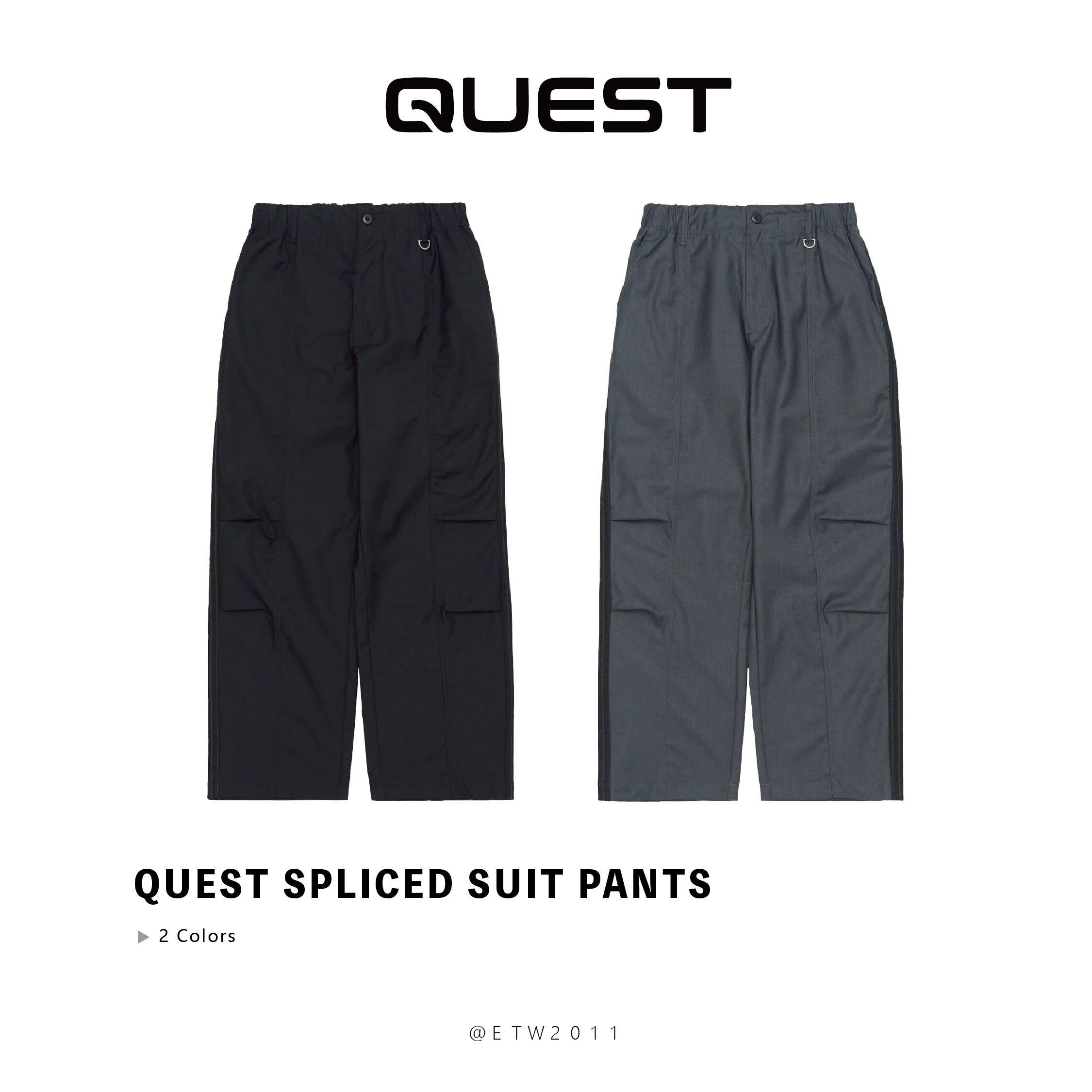 ☆ETW☆【EASY TO WEAR】QUEST SPLICED SUIT PANTS 拼接西裝褲