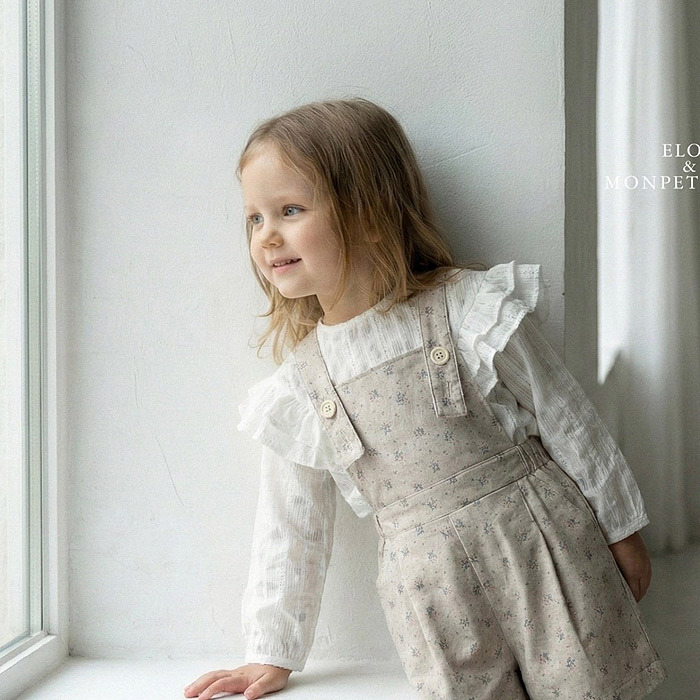 正韓春Monpetitbebe 兩色純棉浪漫主義上衣