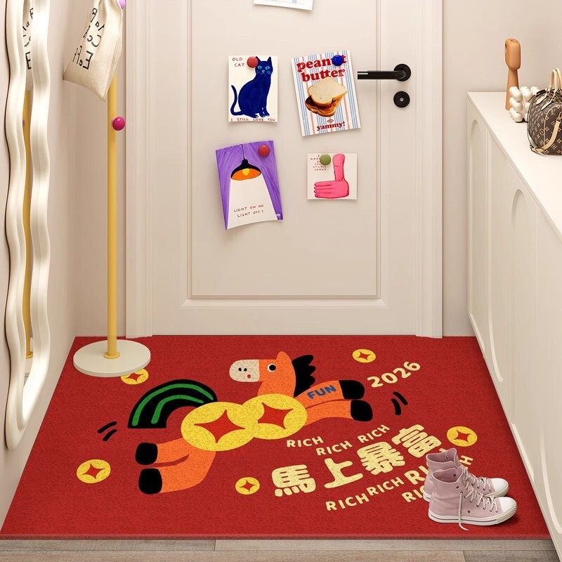 《6555》2026奔馳小馬入戶地墊((絲圈))