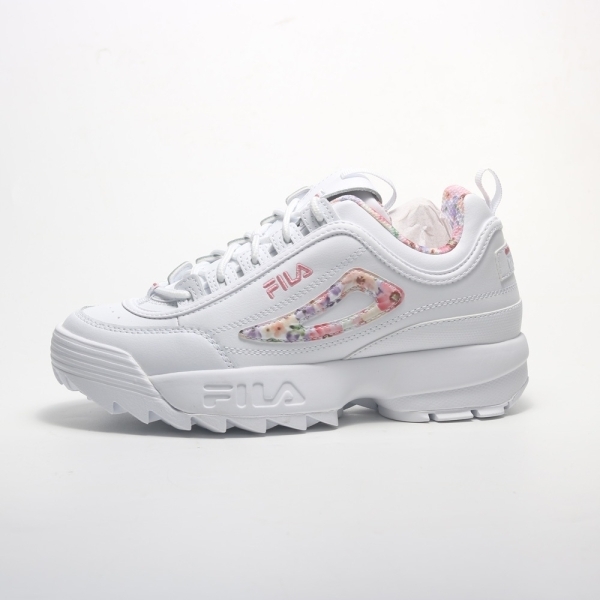 【下殺↘ $1290】FILA 休閒鞋 老爹鞋 DISRUPTOR 2 白 花紋 復古 增高 女 5C111Y155