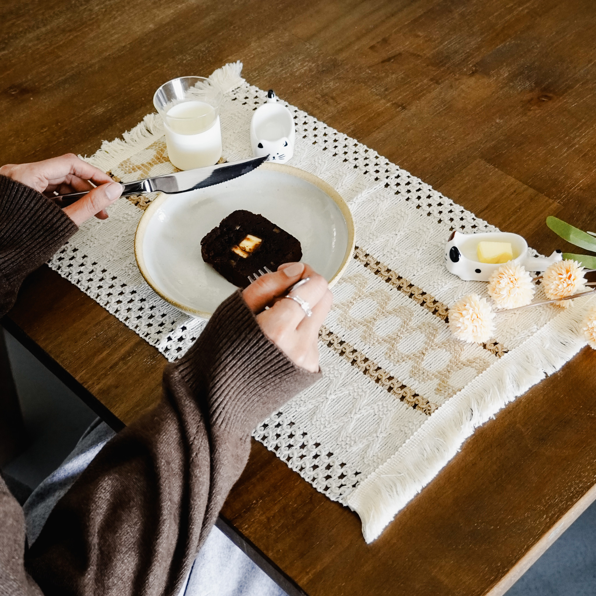 棉麻立體編織餐墊 共三款