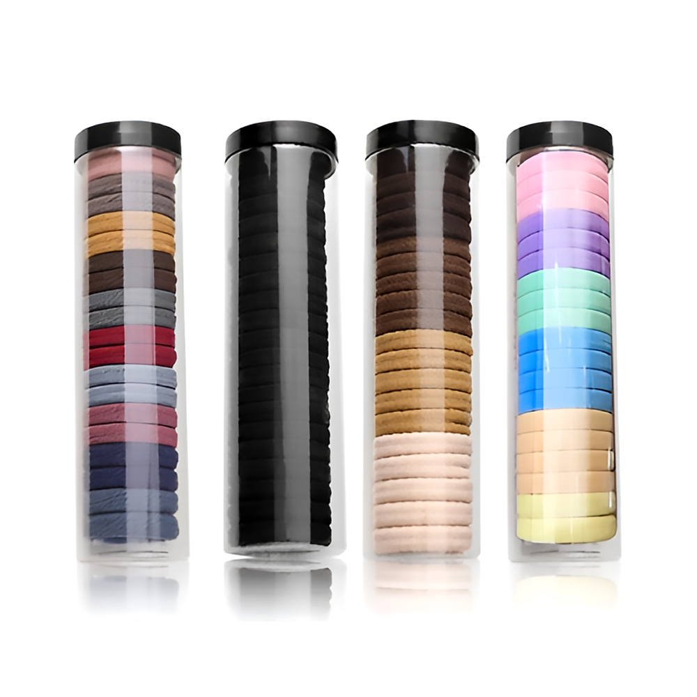 韓版 20入/100入 罐裝無接縫彈力髮圏 高馬尾髮繩 百搭髮圈 髮飾