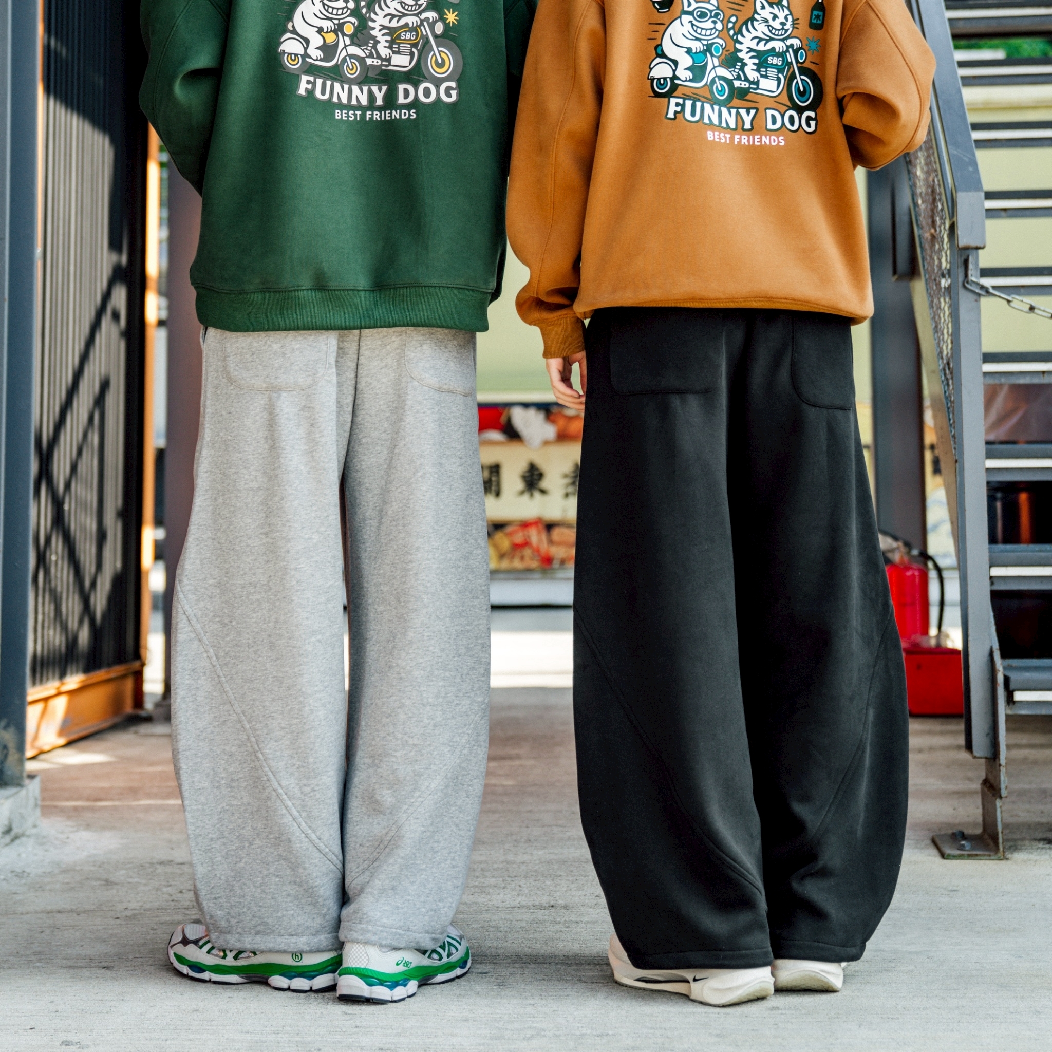 SBG 立體剪裁寶寶絨厚磅彎刀棉褲 SB8022