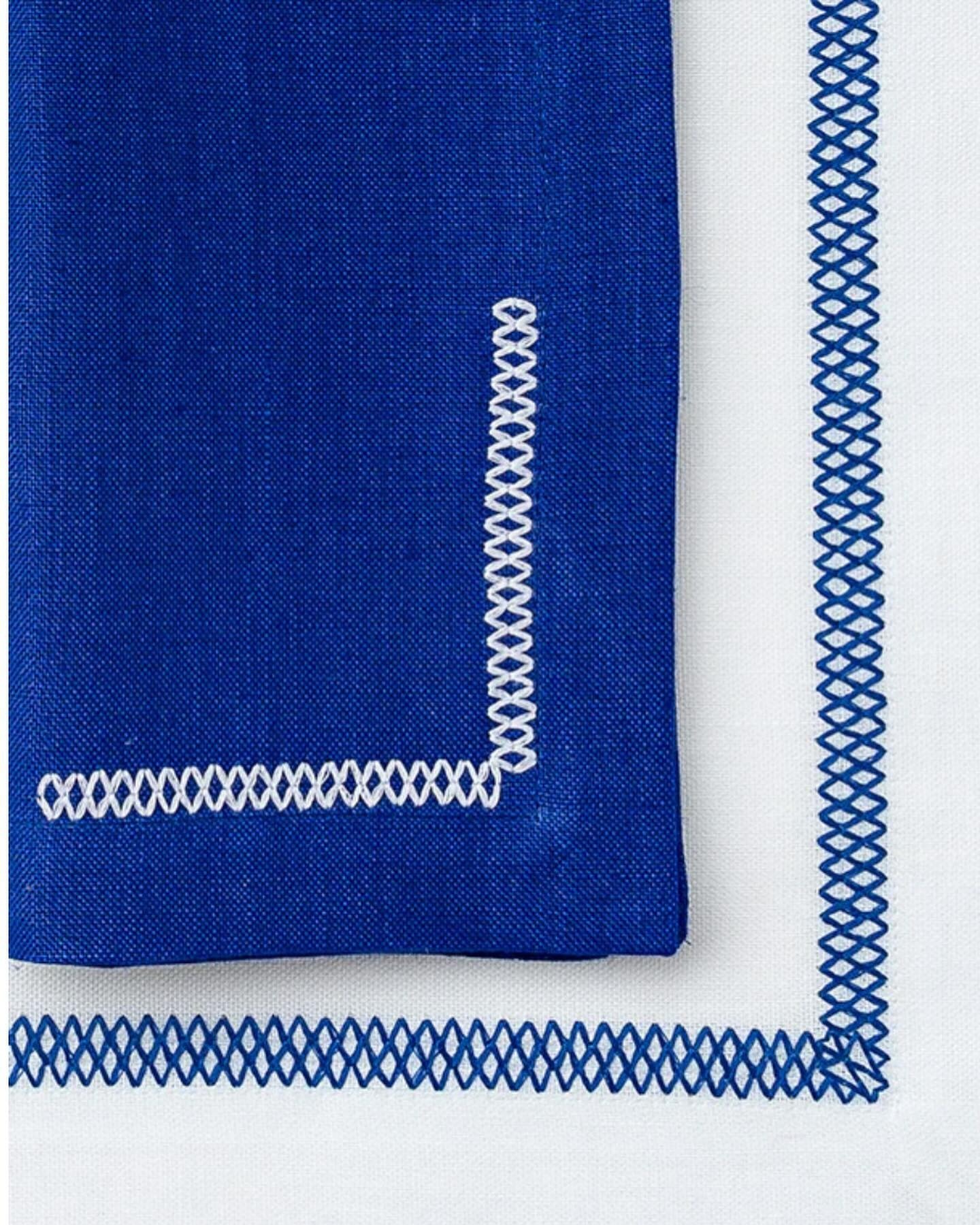 Zeta 餐墊組＿白／藍