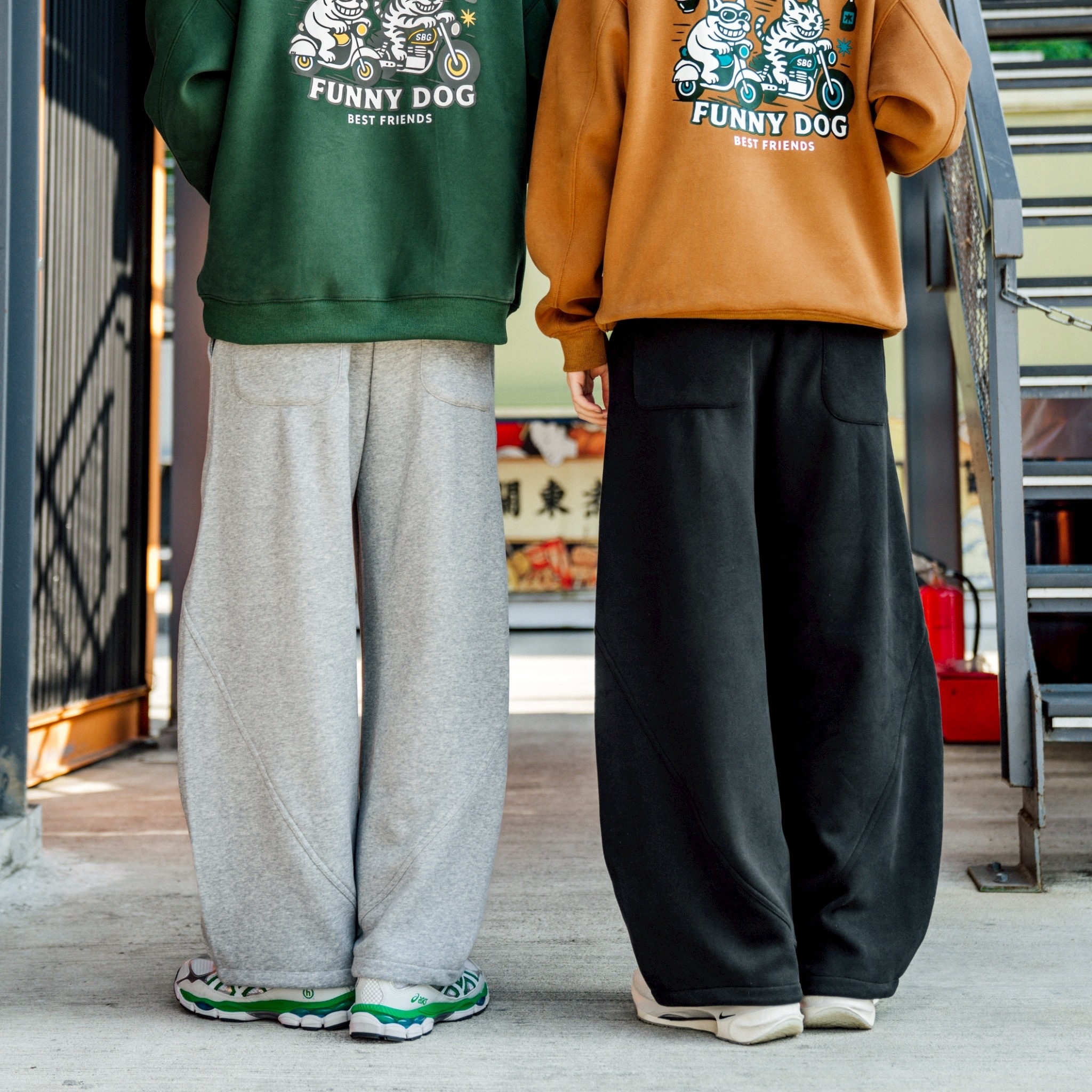 #預購 SBG 立體剪裁寶寶絨厚磅彎刀棉褲 三色 SB8022